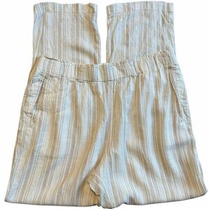 Sigrid Olsen Cream Linen Pants Size Large